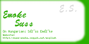 emoke suss business card